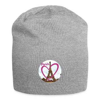 Paris - Jersey-Beanie - Grau meliert - Vorne