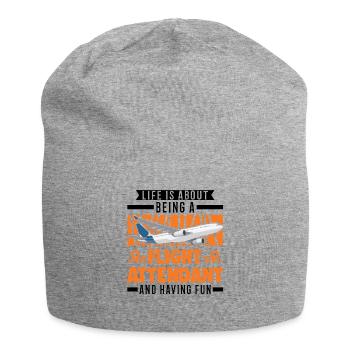 Flight Attendant Stewardess Gift Flight Attendant - Bonnet en jersey - gris chiné - Devant