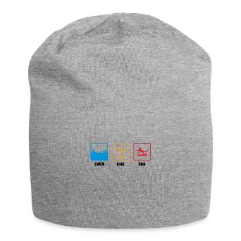 Funny traithleten, athletes, triathlon gift - Jersey Beanie - heather grey - Front