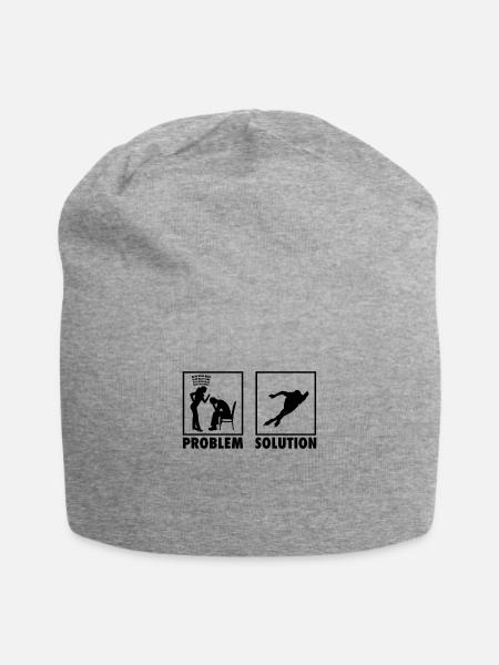 Speedskating Speed Skater Ice Skating Statement - Jersey-Beanie - Grau meliert