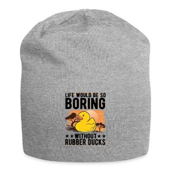 Canard en caoutchouc Cadeau Canard Grinçant Canard Bain Canard - Bonnet en jersey - gris chiné - Devant