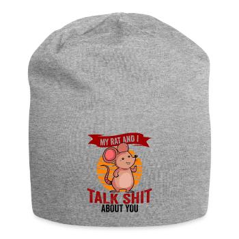 Rat Rodent Rat Lovers Mouse Pet - Jersey-Beanie - Grau meliert - Vorne