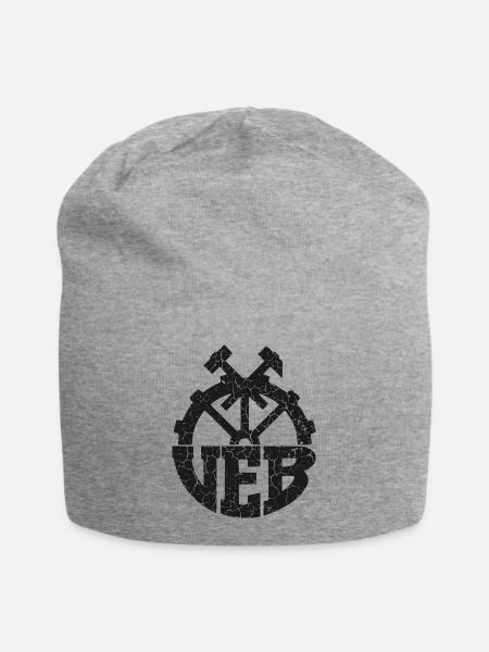 V E B - DDR Retro - Ostalgie - Jersey-Beanie - Grau meliert