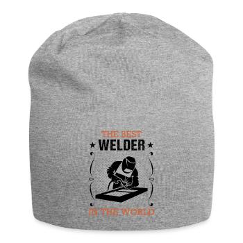 Schweißer Beruf Schweißgerät Handwerker Geschenk - Jersey-Beanie - Grau meliert - Vorne