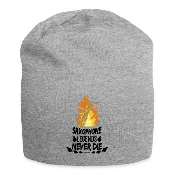 Saxophone Legends Never Die - Jersey Beanie - heather grey - Front