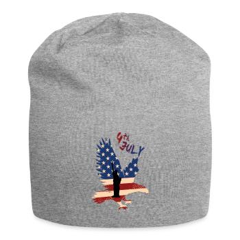 4th of July Independence Day - Jersey Beanie - heather grey - Front