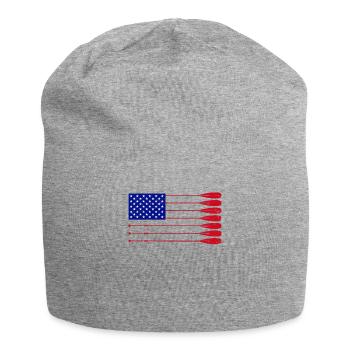 Cool Distressed Drapeau américain Rame Rame Drôle - Bonnet en jersey - gris chiné - Devant