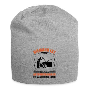 Automechaniker Beruf Lustiger Spruch Geschenk - Jersey-Beanie - Grau meliert - Vorne