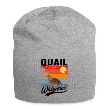Wachtelflüsterer Wachtel Flüsterer Quail Whisperer - Jersey-Beanie - Grau meliert - Vorne