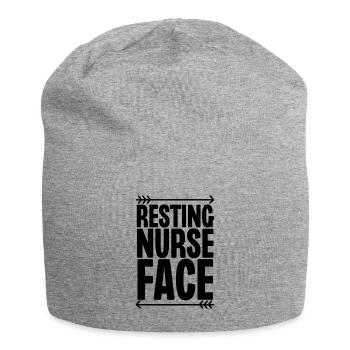 Resting Nurse Face - Jersey Beanie - heather grey - Front