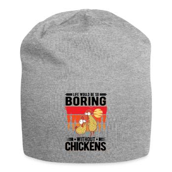 Chicken Gift Farmer Chicken Coop - Jersey Beanie - heather grey - Front