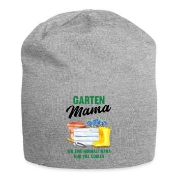 Garten Mama Lustiger Spruch Geschenk Damen - Jersey-Beanie - Grau meliert - Vorne