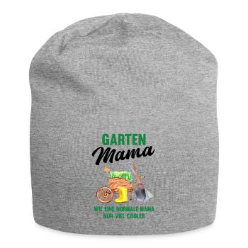 Garten Mama Lustiger Spruch Geschenk Damen - Jersey-Beanie - Grau meliert - Vorne