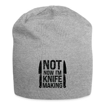 Knifemaking Knife Making Bladesmith Smithing Knife - Jersey Beanie - heather grey - Front