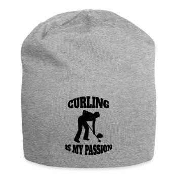 Curling Stone Cadeau Curl Curler Curl Stone - Bonnet en jersey - gris chiné - Devant