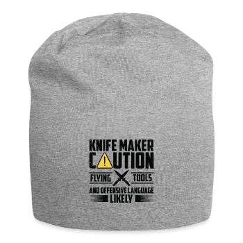 Knifemaking Knife Making Bladesmith Smithing Knife - Jersey Beanie - heather grey - Front