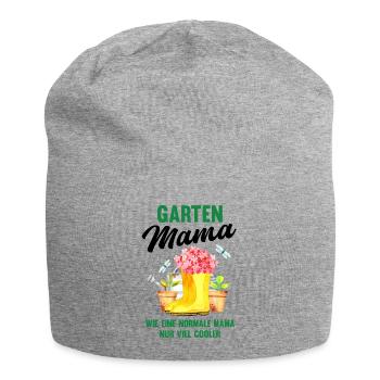 Garten Mama Lustiger Spruch Geschenk Damen - Jersey-Beanie - Grau meliert - Vorne