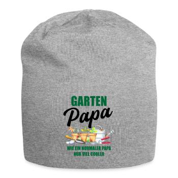 Garten Papa Lustiger Spruch Geschenk Herren - Jersey-Beanie - Grau meliert - Vorne