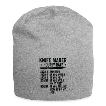 Knifemaking Knife Making Bladesmith Smithing Knife - Jersey Beanie - heather grey - Front