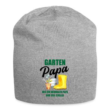 Garten Papa Lustiger Spruch Geschenk Herren - Jersey-Beanie - Grau meliert - Vorne