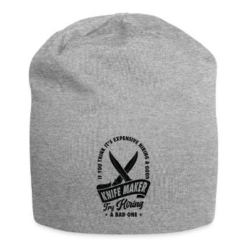 Knifemaking Knife Making Bladesmith Smithing Knife - Jersey Beanie - heather grey - Front