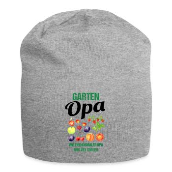 Garten Opa Lustiger Spruch Geschenk Herren - Jersey-Beanie - Grau meliert - Vorne