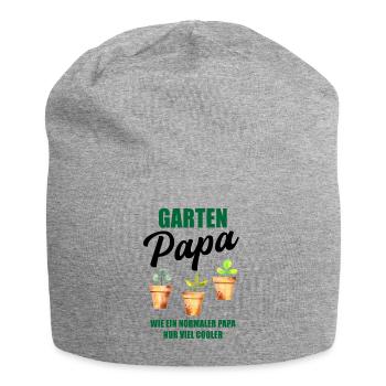 Garten Papa Lustiger Spruch Geschenk Herren - Jersey-Beanie - Grau meliert - Vorne