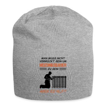 Heizungsbauer Lustiger Spruch Handwerker Geschenk - Jersey-Beanie - Grau meliert - Vorne