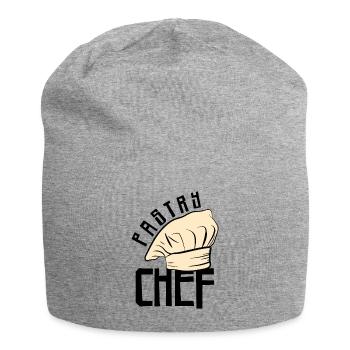 Pastry Chef Skull Baking Pastry Baked Goods - Jersey Beanie - heather grey - Front