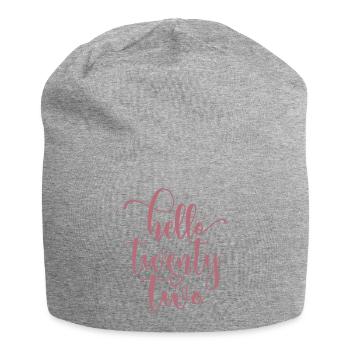 Bonjour Vingt-deux mignons anniversaire de 22 ans - Bonnet en jersey - gris chiné - Devant