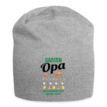 Garten Opa Lustiger Spruch Geschenk Herren - Jersey-Beanie - Grau meliert - Vorne