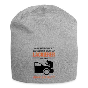Fahrzeuglackierer Spruch Lackierer Geschenk - Jersey-Beanie - Grau meliert - Vorne