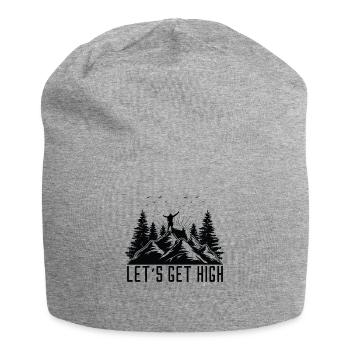 Let's Get High Wandern Berge Wanderer Outdoor Sort - Jersey-Beanie - Grau meliert - Vorne