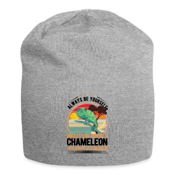 Chameleon Gift Chameleon - Jersey Beanie - heather grey - Front