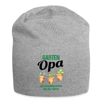 Garten Opa Lustiger Spruch Geschenk Herren - Jersey-Beanie - Grau meliert - Vorne