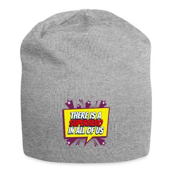 Superhéros en chacun de nous - Bonnet en jersey - gris chiné - Devant