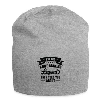 Knifemaking Knife Making Bladesmith Smithing Knife - Jersey Beanie - heather grey - Front