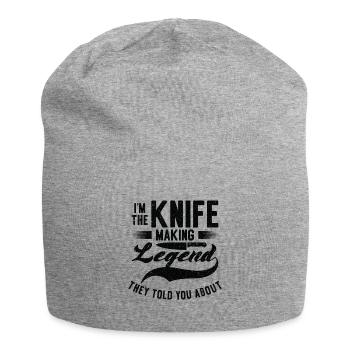 Messer Selbst Schmieden Damast Stahl Schmied - Jersey-Beanie - Grau meliert - Vorne