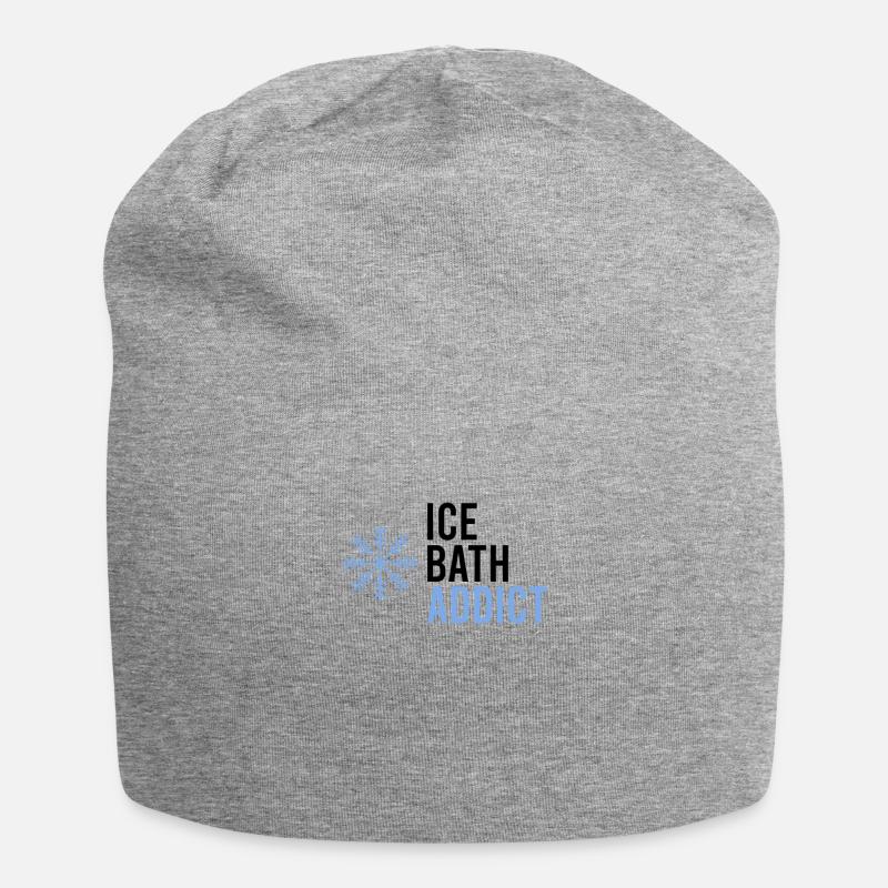 Eisbaden Gesundes Kaltes Eisschwimmen Kaltes - Jersey-Beanie - Grau meliert