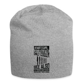 Knifemaking Knife Making Bladesmith Smithing Knife - Jersey Beanie - heather grey - Front