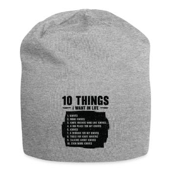 Knifemaking Knife Making Bladesmith Smithing Knife - Jersey Beanie - heather grey - Front