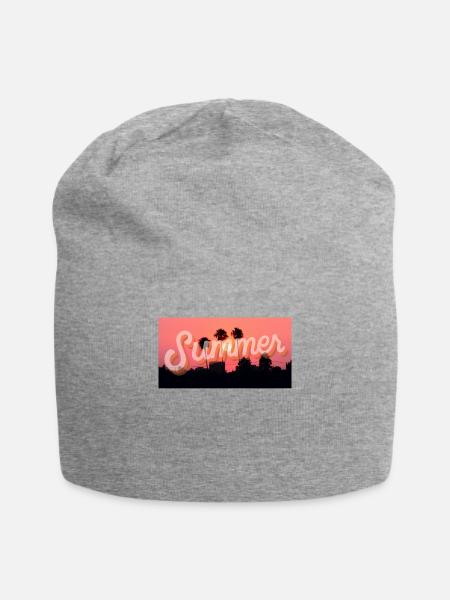 Summer Sunset - Jersey Beanie - heather grey