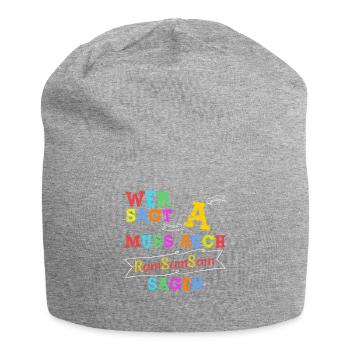Wer A sagt muss auch Ramsamsam sagen Kinderlied - Jersey-Beanie - Grau meliert - Vorne
