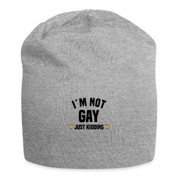 Lgbt Lesben Regenbogenfahne Bisexuell Queer Herz - Jersey-Beanie - Grau meliert - Vorne