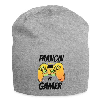 Frangin Et Gamer - Famille frère anniversaire cool - Bonnet en jersey - gris chiné - Devant
