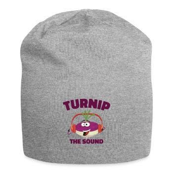 Music Turnip Party Music Lover Vegetable - Jersey Beanie - heather grey - Front