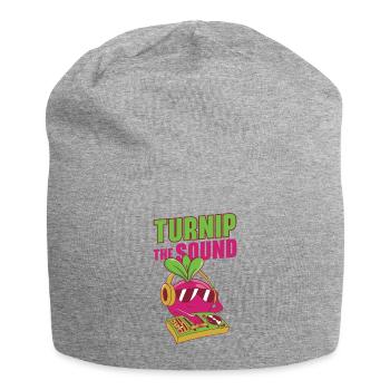 Music Turnip Party Music Lover Vegetable - Jersey Beanie - heather grey - Front
