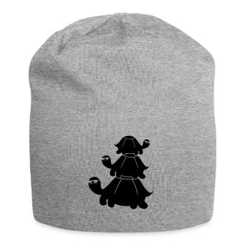 Tortues empilées Tortues fraîches avec - Bonnet en jersey - gris chiné - Devant