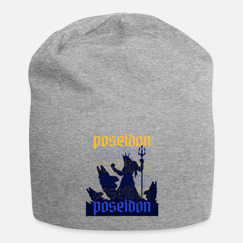 Poséidon Dieu grec - Bonnet en jersey - gris chiné