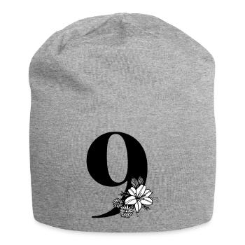 Numéro 9 - Bonnet en jersey - gris chiné - Devant